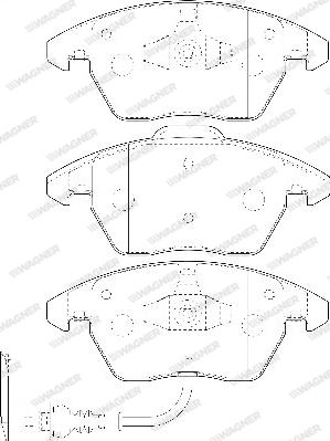 Wagner WBP23587A - Тормозные колодки, дисковые, комплект autospares.lv