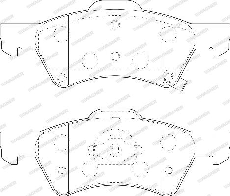 Wagner WBP23640A - Тормозные колодки, дисковые, комплект autospares.lv