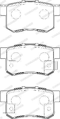 Wagner WBP23652A - Тормозные колодки, дисковые, комплект autospares.lv