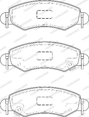 Wagner WBP23605A - Тормозные колодки, дисковые, комплект autospares.lv