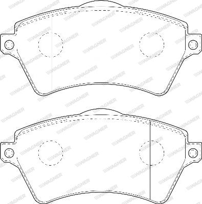 Wagner WBP23615A - Тормозные колодки, дисковые, комплект autospares.lv