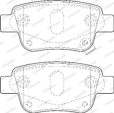 Wagner WBP23620A - Тормозные колодки, дисковые, комплект autospares.lv