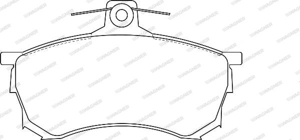 Wagner WBP23080A - Тормозные колодки, дисковые, комплект autospares.lv