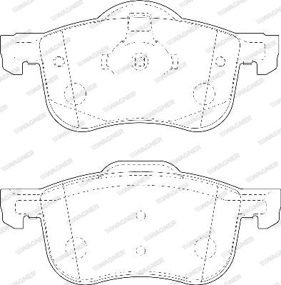 Wagner WBP23073A - Тормозные колодки, дисковые, комплект autospares.lv