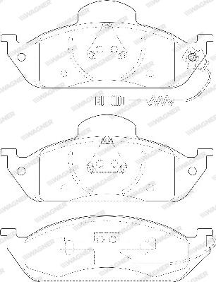 Wagner WBP23193A - Тормозные колодки, дисковые, комплект autospares.lv