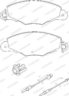 Wagner WBP23135A - Тормозные колодки, дисковые, комплект autospares.lv