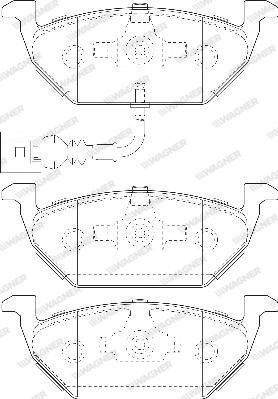 Wagner WBP23130C - Тормозные колодки, дисковые, комплект autospares.lv