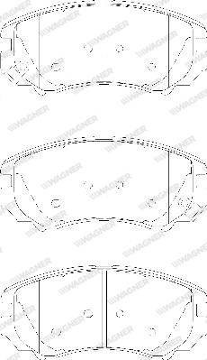 Wagner WBP23891A - Тормозные колодки, дисковые, комплект autospares.lv