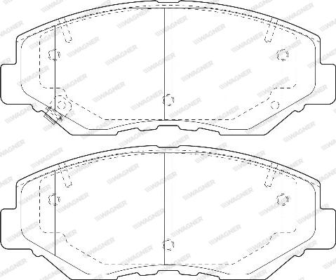 Wagner WBP23868A - Тормозные колодки, дисковые, комплект autospares.lv