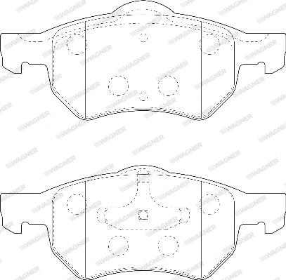 Wagner WBP23807A - Тормозные колодки, дисковые, комплект autospares.lv