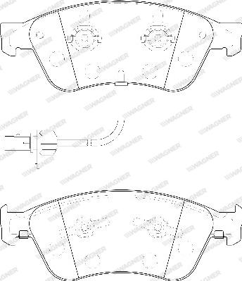 Wagner WBP23885A - Тормозные колодки, дисковые, комплект autospares.lv