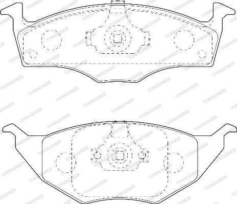 Wagner WBP23394A - Тормозные колодки, дисковые, комплект autospares.lv