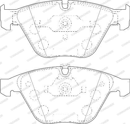 Wagner WBP23312A - Тормозные колодки, дисковые, комплект autospares.lv