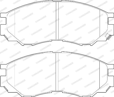 Wagner WBP23290A - Тормозные колодки, дисковые, комплект autospares.lv