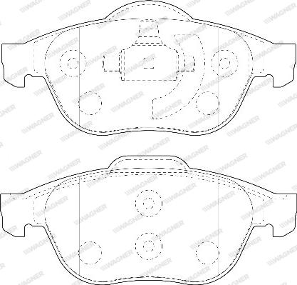 Wagner WBP23245A - Тормозные колодки, дисковые, комплект autospares.lv