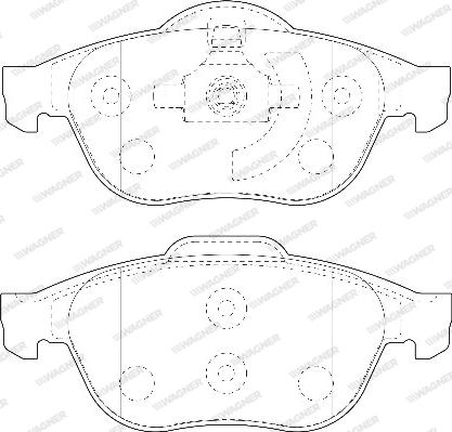 Wagner WBP23245B - Тормозные колодки, дисковые, комплект autospares.lv