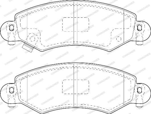 Wagner WBP23253A - Тормозные колодки, дисковые, комплект autospares.lv