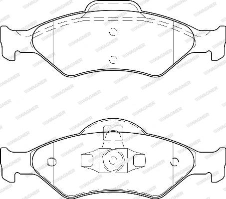 Wagner WBP23200A - Тормозные колодки, дисковые, комплект autospares.lv