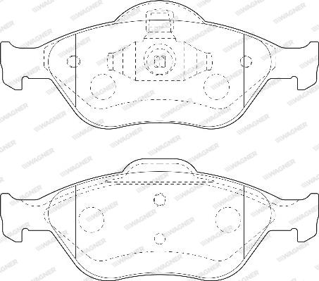 Wagner WBP23202A - Тормозные колодки, дисковые, комплект autospares.lv