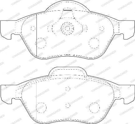 Wagner WBP23215A - Тормозные колодки, дисковые, комплект autospares.lv