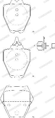 Wagner WBP23280A - Тормозные колодки, дисковые, комплект autospares.lv