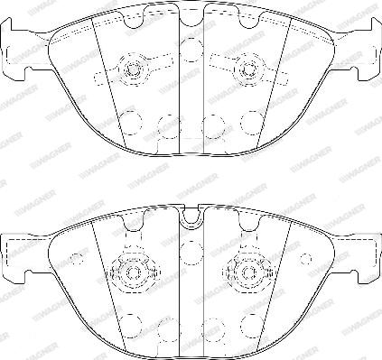 Wagner WBP23791A - Тормозные колодки, дисковые, комплект autospares.lv