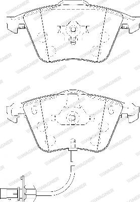 Wagner WBP23763A - Тормозные колодки, дисковые, комплект autospares.lv