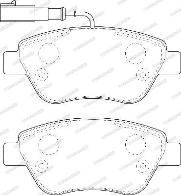 Wagner WBP23705A - Тормозные колодки, дисковые, комплект autospares.lv