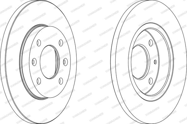 Wagner WGR0995-1 - Тормозной диск autospares.lv