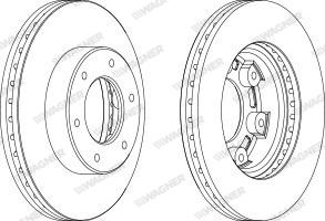 Wagner WGR0991-1 - Тормозной диск autospares.lv