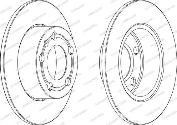 Wagner WGR0929-1 - Тормозной диск autospares.lv