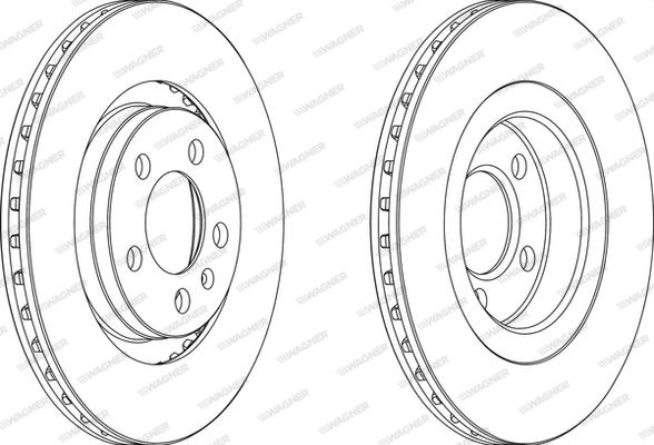 Wagner WGR0928-1 - Тормозной диск autospares.lv