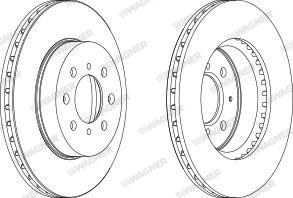 Wagner WGR0492-1 - Тормозной диск autospares.lv