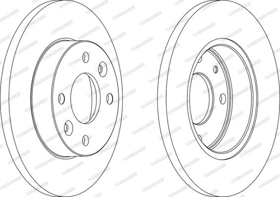 Wagner WGR0055-1 - Тормозной диск autospares.lv