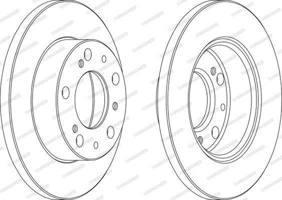 Wagner WGR0063-1 - Тормозной диск autospares.lv