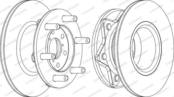 Wagner WGR0089-1 - Тормозной диск autospares.lv