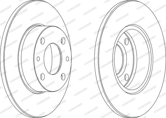 Wagner WGR0083-1 - Тормозной диск autospares.lv