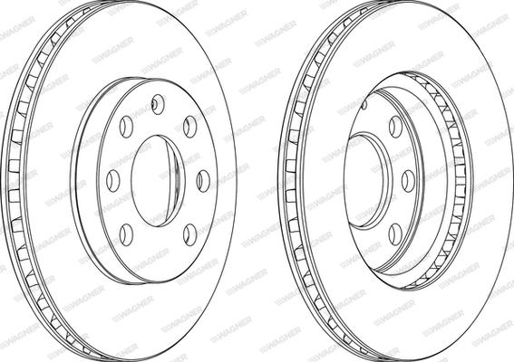 Wagner WGR0151-1 - Тормозной диск autospares.lv