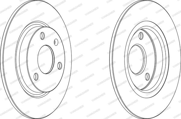 Wagner WGR0132-1 - Тормозной диск autospares.lv