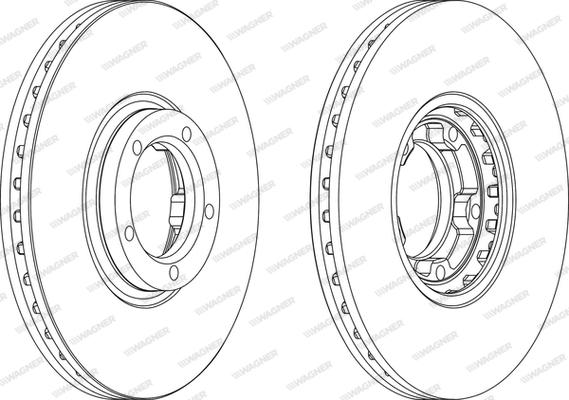 Wagner WGR0849-1 - Тормозной диск autospares.lv