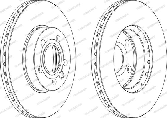 Wagner WGR0846-1 - Тормозной диск autospares.lv