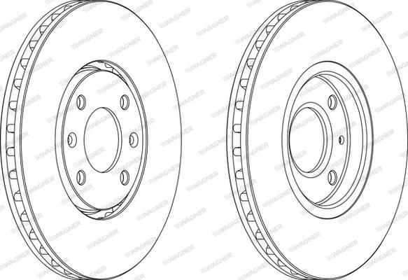 Wagner WGR0841-1 - Тормозной диск autospares.lv