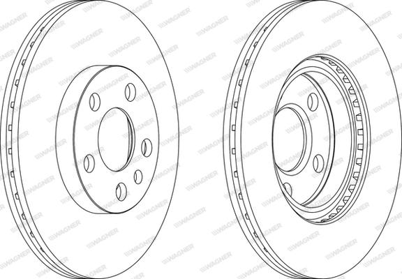 Wagner WGR0842-1 - Тормозной диск autospares.lv