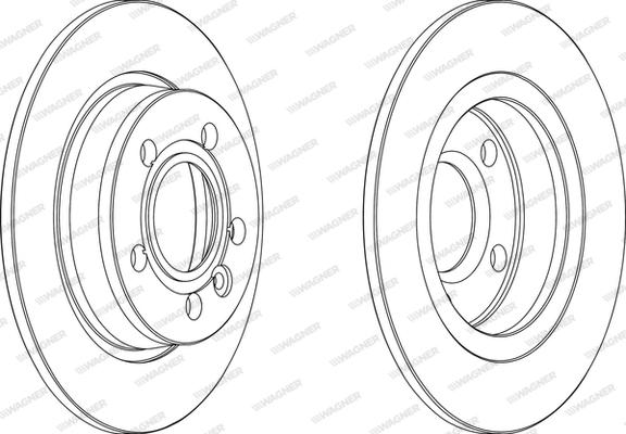 Wagner WGR0847-1 - Тормозной диск autospares.lv