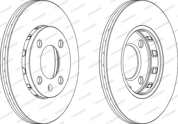 Wagner WGR0812-1 - Тормозной диск autospares.lv