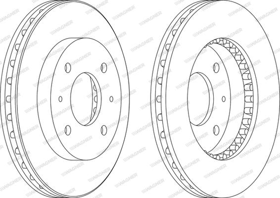 Wagner WGR0885-1 - Тормозной диск autospares.lv