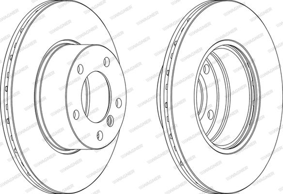 Wagner WGR0834-1 - Тормозной диск autospares.lv