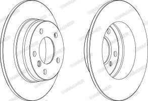 Wagner WGR0249-1 - Тормозной диск autospares.lv