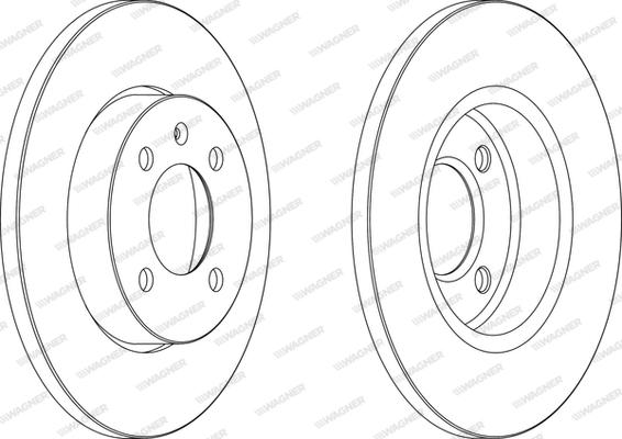 Wagner WGR0205-1 - Тормозной диск autospares.lv