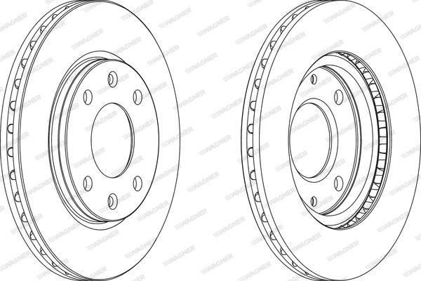 Wagner WGR0214-1 - Тормозной диск autospares.lv